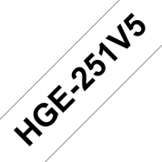 Кассета с лентой для печати наклеек черным на белом фоне, HGe251V5