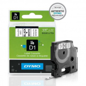 Картридж D1 с лентой 6 мм*7 м для принтеров DYMO Label Manager, черный на белом (S0720780, 43613)