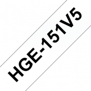 Ламинированная лента для печати наклеек, черный на прозрачном, HGe-151V5