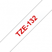 Кассета с лентой для печати наклеек красным на прозрачном фоне, TZe132