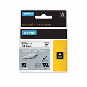 Картридж с лентой 6 мм*1.5 м для принтеров DYMO Rhino 4200, 6000, черный на белом (18051, S0718260)